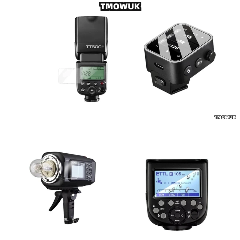 

Dazzling Tempered Glass For Godox X3 V100 V1 Pro AD600BM V860 III V850 III TT685 II V480 Flash Light Full Screen Cover Film Prot