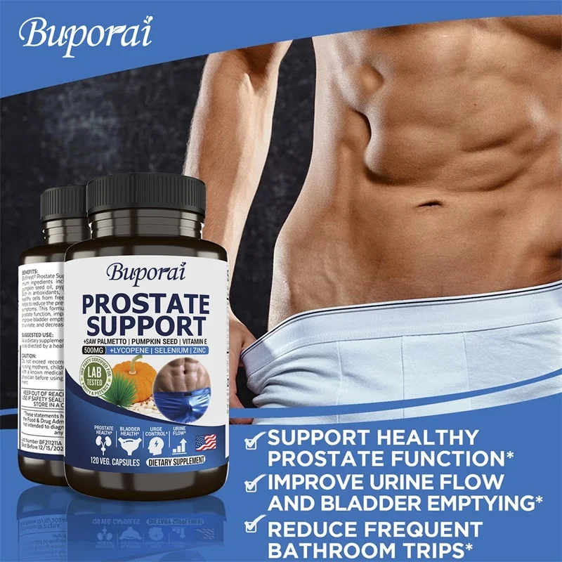 Men's Prostate Support - Helps with Urinary Tract Health, Reduces Frequent Urination, and Prevents Hair Loss - Image 3