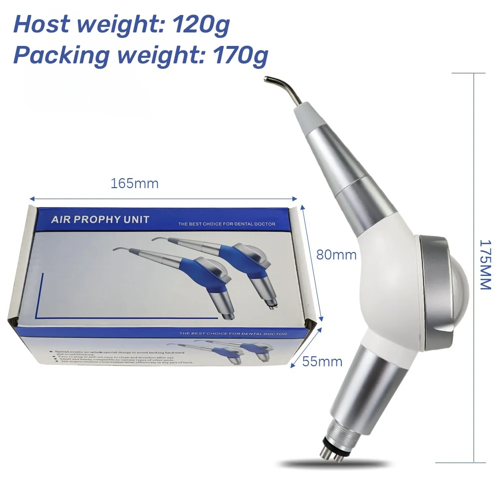 Dental Air Polisher Prophy Jet Teeth Cleaning Sandblaster for Stain and Tartar Removal Dental Prophy Polishing Tool