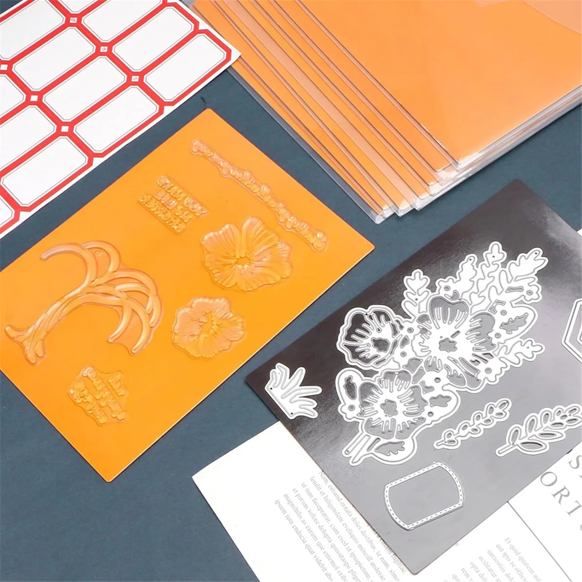 A45I سميكة 8 حزمة شريط ورقي مغناطيسي يستقر وملصقات ل يموت تخزين ختم يموت قطع بطاقة التخزين صنع أ #3