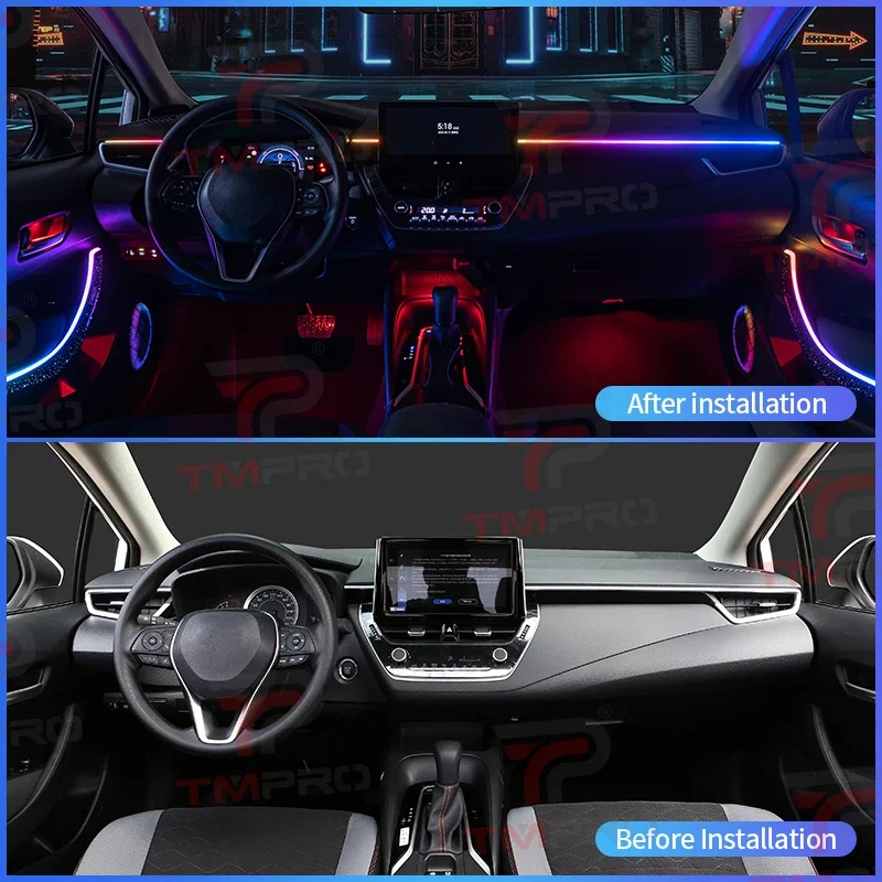 Car Ambient Lights For Toyota Corolla 2019-2023 Automotive Interior Decoration TMPRO 64 Colors LED Safety assistance systems