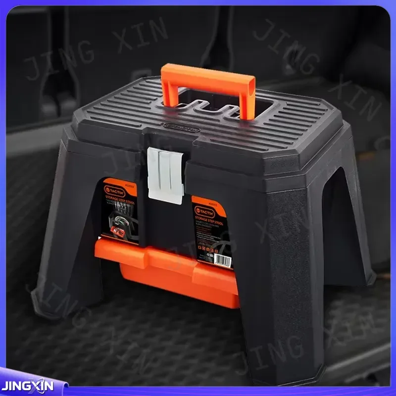Custom for Toolbox Organizer Storage Stool with Drawer Plastic Step Ladder Portable Folding Seat Case for Fishing Car Wash