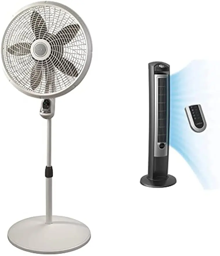 1885 ventilatore a piedistallo a ciclone da 18 "con telecomando, ventilatore a torre oscillante da 42" elettrico bianco e portatile da 18 pollici