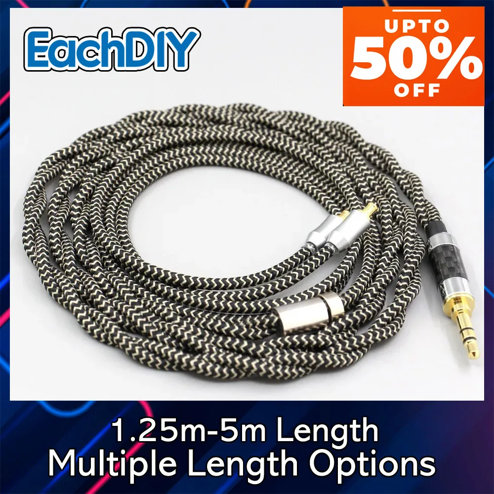 2 Core 2.8mm Litz OFC Shield Braided Sleeve Earphone Cable For Audio Technica ath-ls400 ls300 ls200 ls70 ls50 e40 e50 8051