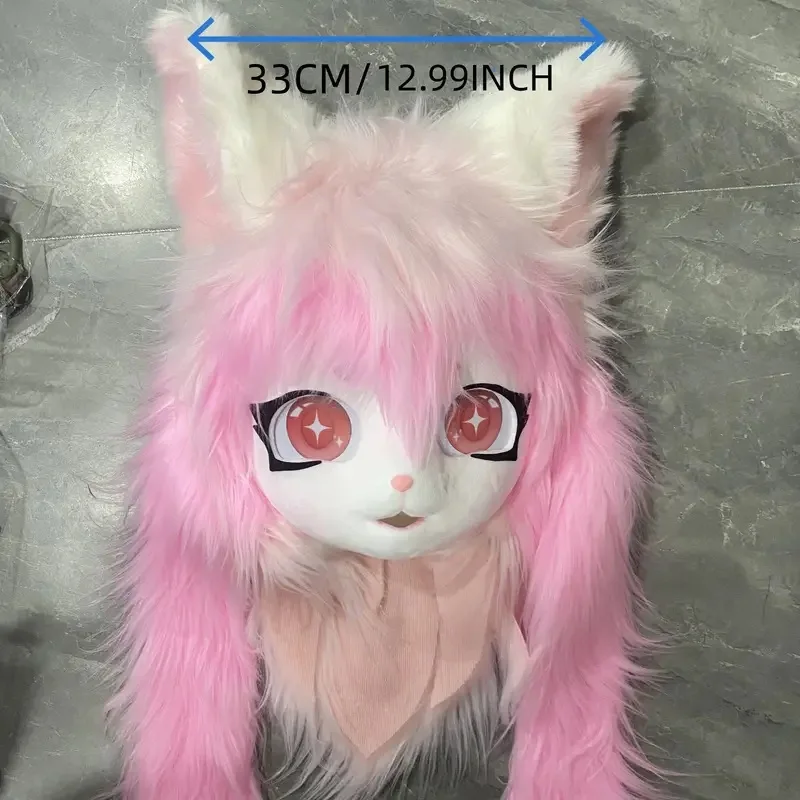 Cosplay Fursuit Headgear Animal Head Cat Mask Furry Kig Paw Comiket Furry Kigurumi Doll Beast Halloween Masquerade Costume - view 6