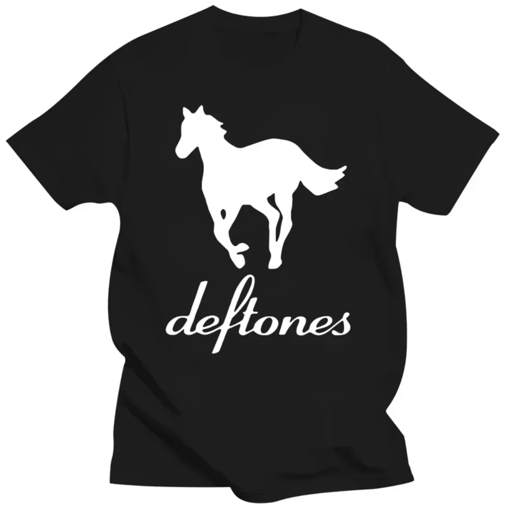 

Fashion Horror Deftones Skull T-Shirt Men's Gothic Black T-Shirt 2025 Summer New Hot Men's Women's Vintage Loose Cotton T-Shirt