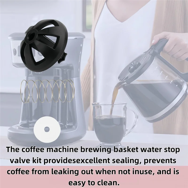 

A84G-Coffee Machine Brewing Basket Bottom Spring Loaded Stopper Kits Fits For Black Decker Coffee Makers Brew Basket