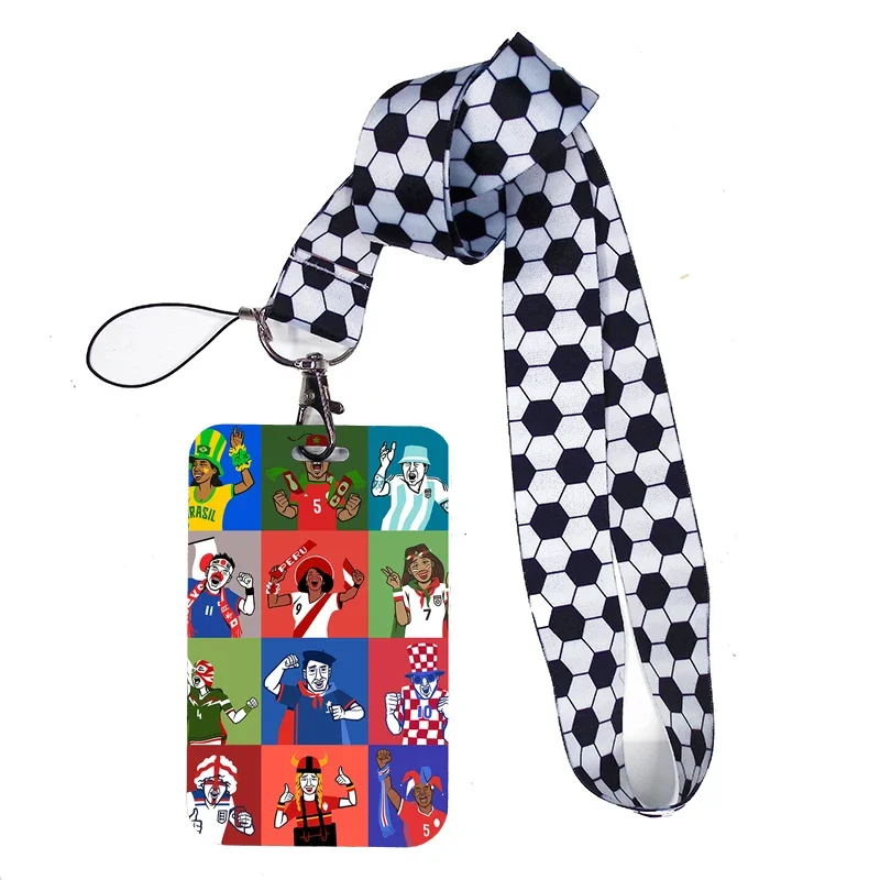 Football Series id card pass hang accessories holder keychain lanyard pass card holder