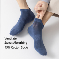 5 Pairs 95% Cotton ankle socks,Men'S and Women'S Summer Boat Colored socks,Black,White,Grey,Brown,Blue, High Quality Socks