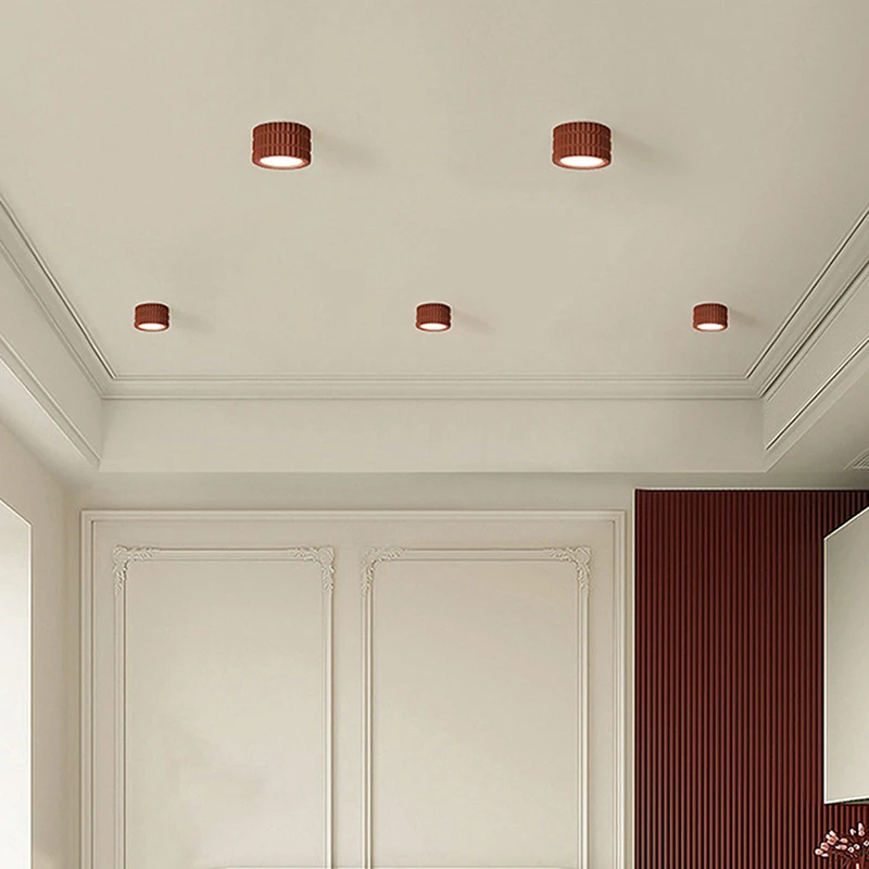Wabi Sabi Resin Tube Ceiling Lamp European Cream Style Indoor Home Decoration LED Light for Living Room Bedroom Foyer Corridor