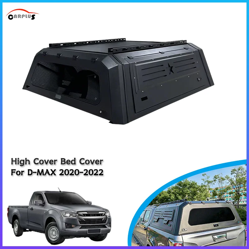 

KQX Pickup Compartment High Cover Bed Cover with Manganese Steel Finish Waterproof & No Drill Installation for 2020 New D-MAX