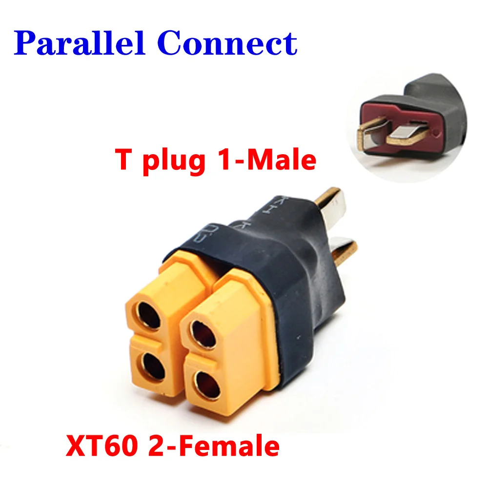 XT60 XT90 / T plug 2 Male to 1 Female / 1-Male to 2-Female Connector Parallel Adapter for Car Plane Heli Lipo Battery ESC