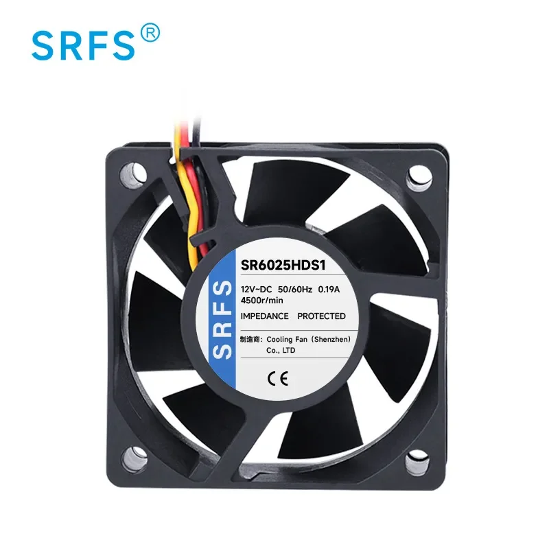 Factory Customized 6025 Cooling Fan 12V 60mm DC Brushless Motor with Large Exhaust Air Volume for Inverter view 2