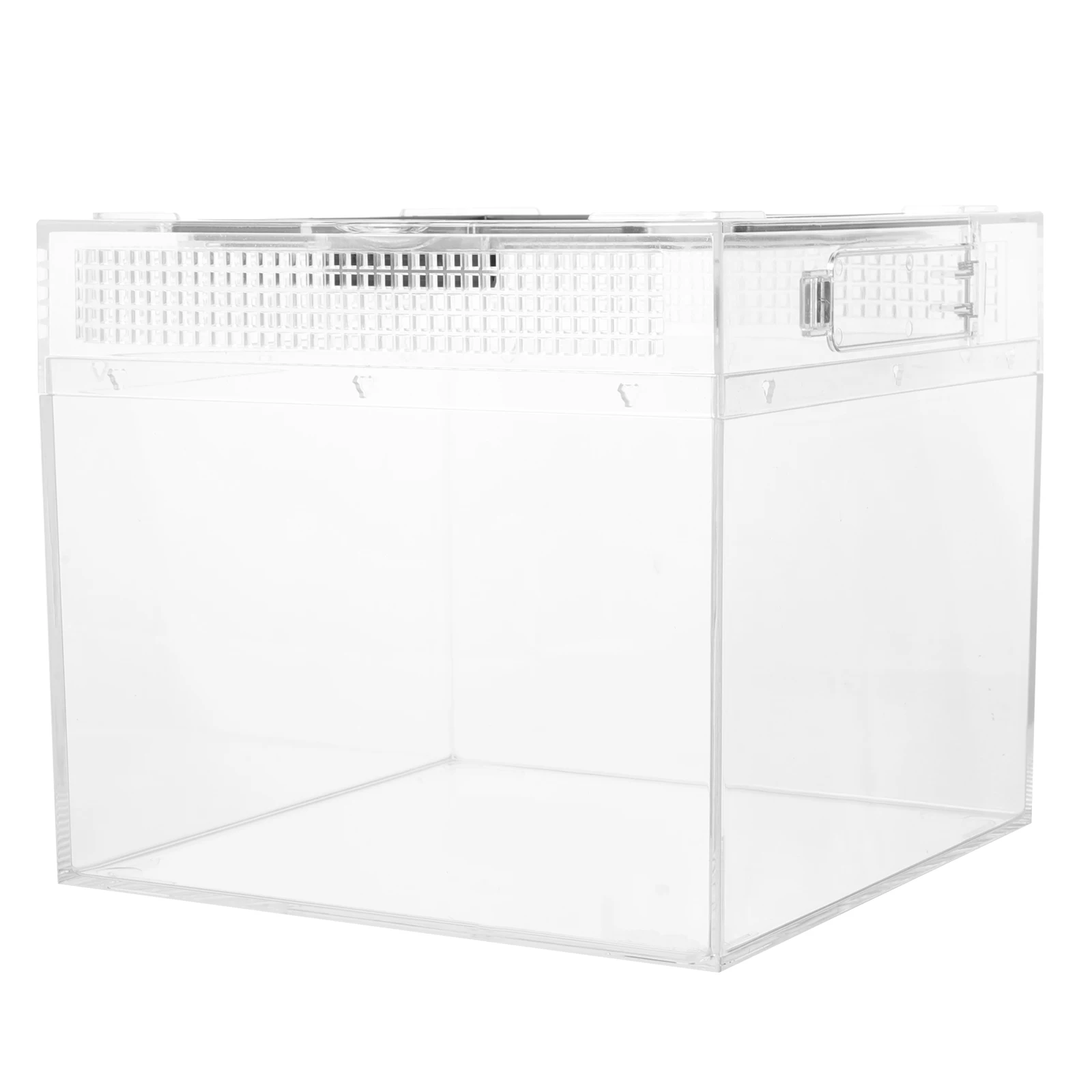 

Sliding Seal Lizard Breeding Box Transparent Durable Habitat Enclosure Practical Feed Bin for Reptiles Spiders Tarantulas