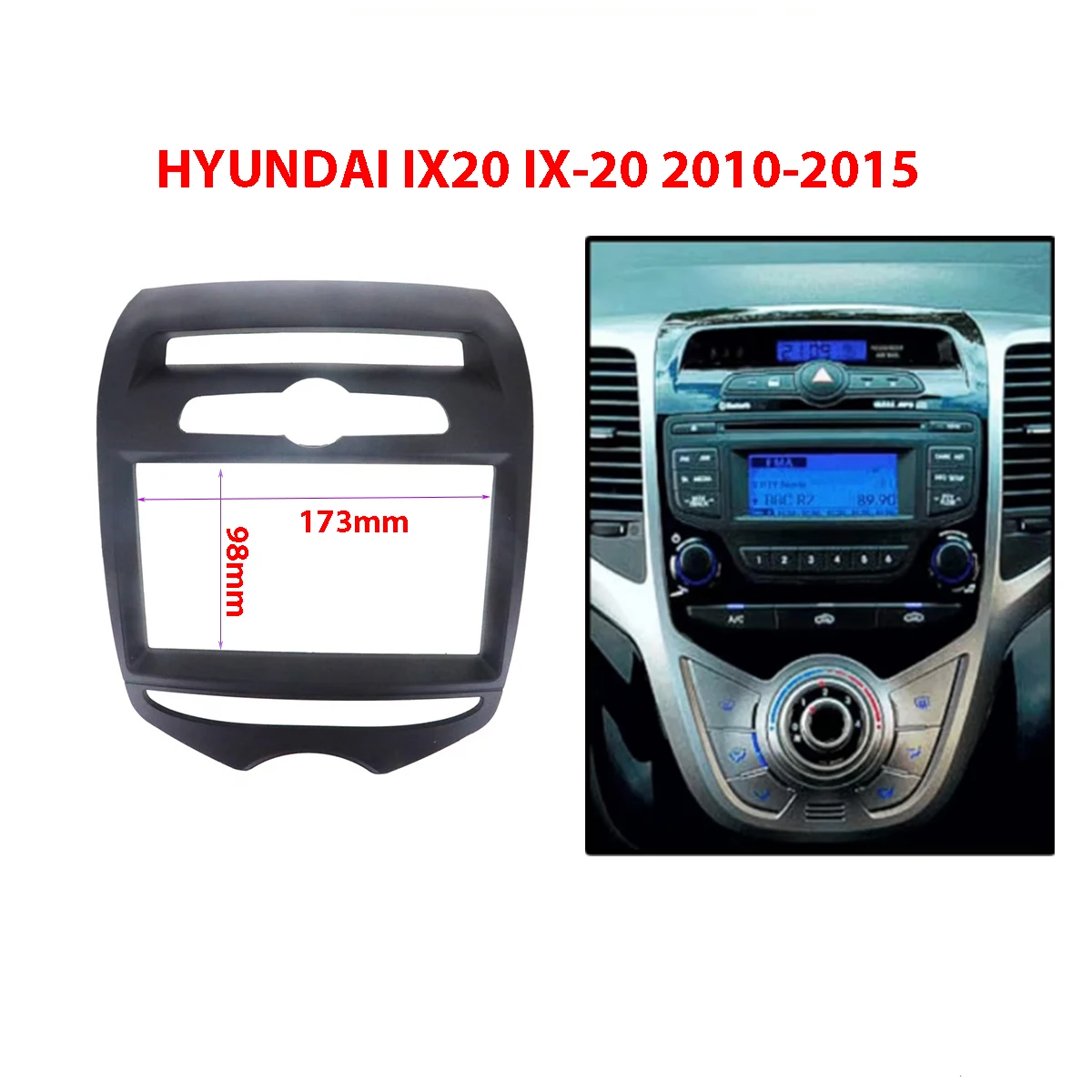 

2din автомобильная панель, монтажная пластина, установка приборной панели, комплект отделки лицевой панели для HYUNDAI IX20 IX-20 2010-2015, авто AC 2 Din, автомобильный радиоприемник, Fascia