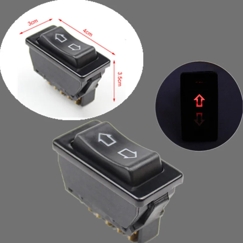 

5 Pins(Blue) Universal Direct Current 12V 20A Auto Car Power Window Switch