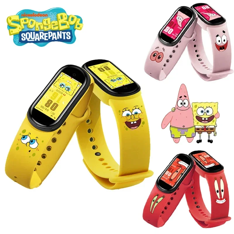 SpongeBob Strap for Xiaomi Mi Band 7 6 5 4 3 Wristband Bracelet Replacement MiBand 6 5 Wrist Color TPU Strap for Xiaomi Band 6