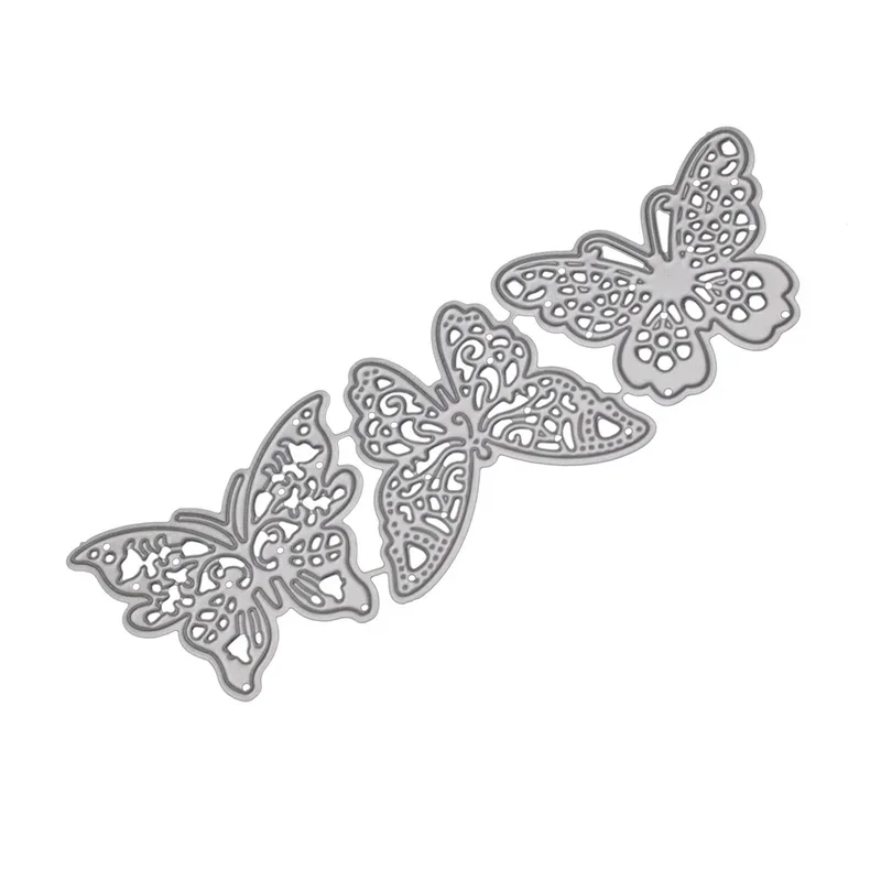 3pcs Butterfly Metal Cutting Dies for DIY Scrapbooking Decor Beautiful Embossing Stamps