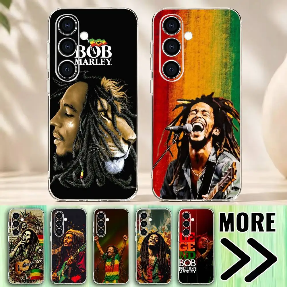 The King of Reggae Tuff Gong Bob Marley Phone Case Transparent Soft case Silicone For Samsung A73,A72,A71,A70,A53,A52,A51