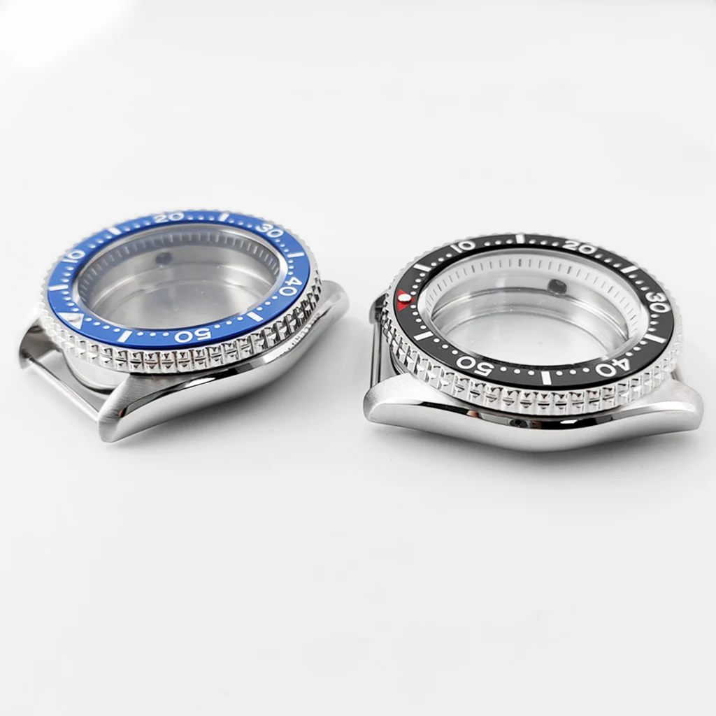 علبة ساعة من الفولاذ المقاوم للصدأ بإطار من السيراميك ، صلب 316L ، زجاج ياقوت ، ملحقات حركة أوتوماتيكية ، قطع غيار لـ NH35 ، NH36 ، 42