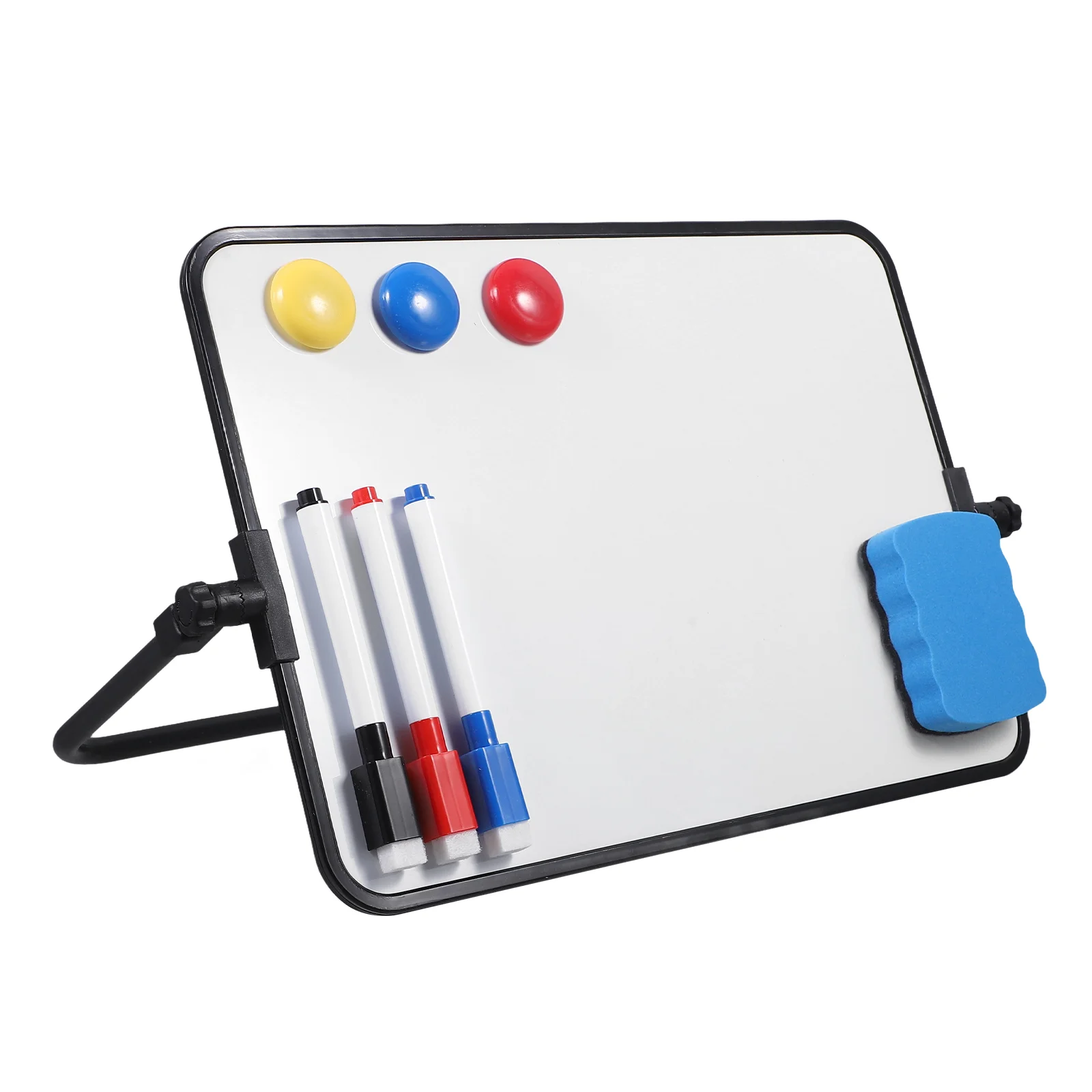 Whiteboard Pen Double-Sided Magnetic Dry Erase Portable Calendar Office Note Message Stand (Blue) Magnets Large Pp Boards