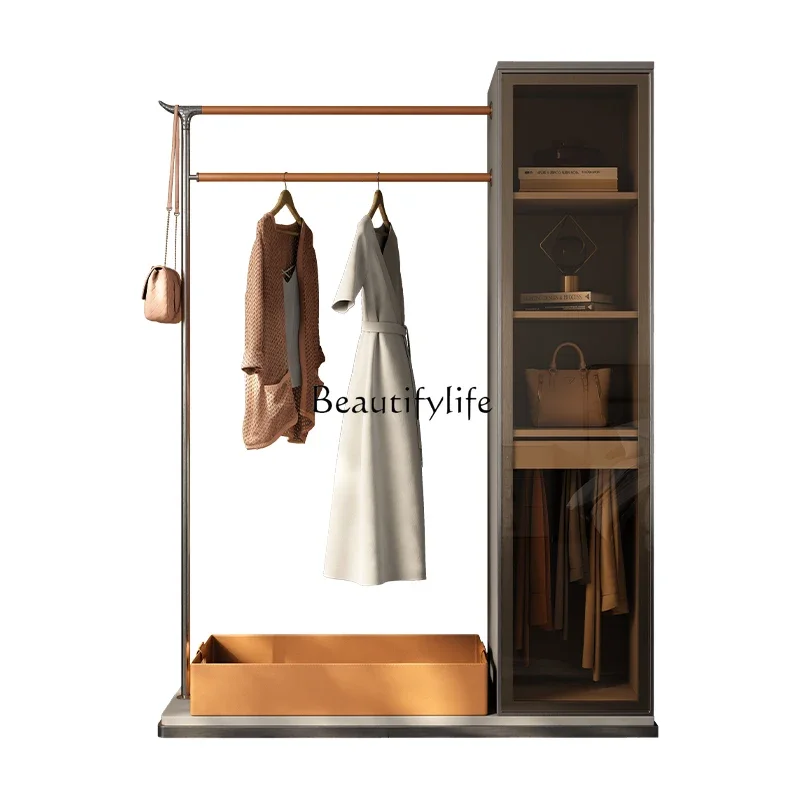 

Italian minimalist coat rack floor-to-ceiling modern minimalist bedroom storage designer hanger