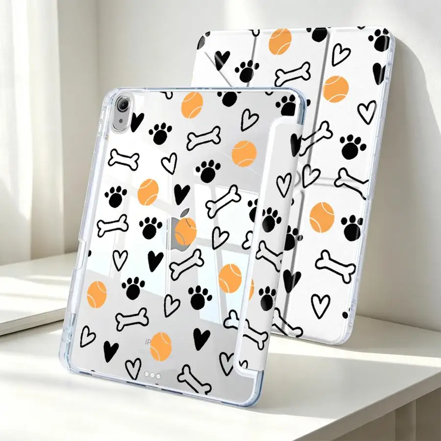 With Pen Slot Cover Tablet Case For Samsung Galaxy Tab S8 A11 A8 S7 FE S10 Lite S9 Plus A9 Plus Doggy Pattern