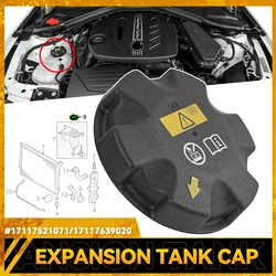 17117639020 Car Radiator Expansion Water Tank Cap Cover For BMW 3 5 7 Series X1 X3 X5 E70 E82 E88 E89 E90 E91 E92 17117521071