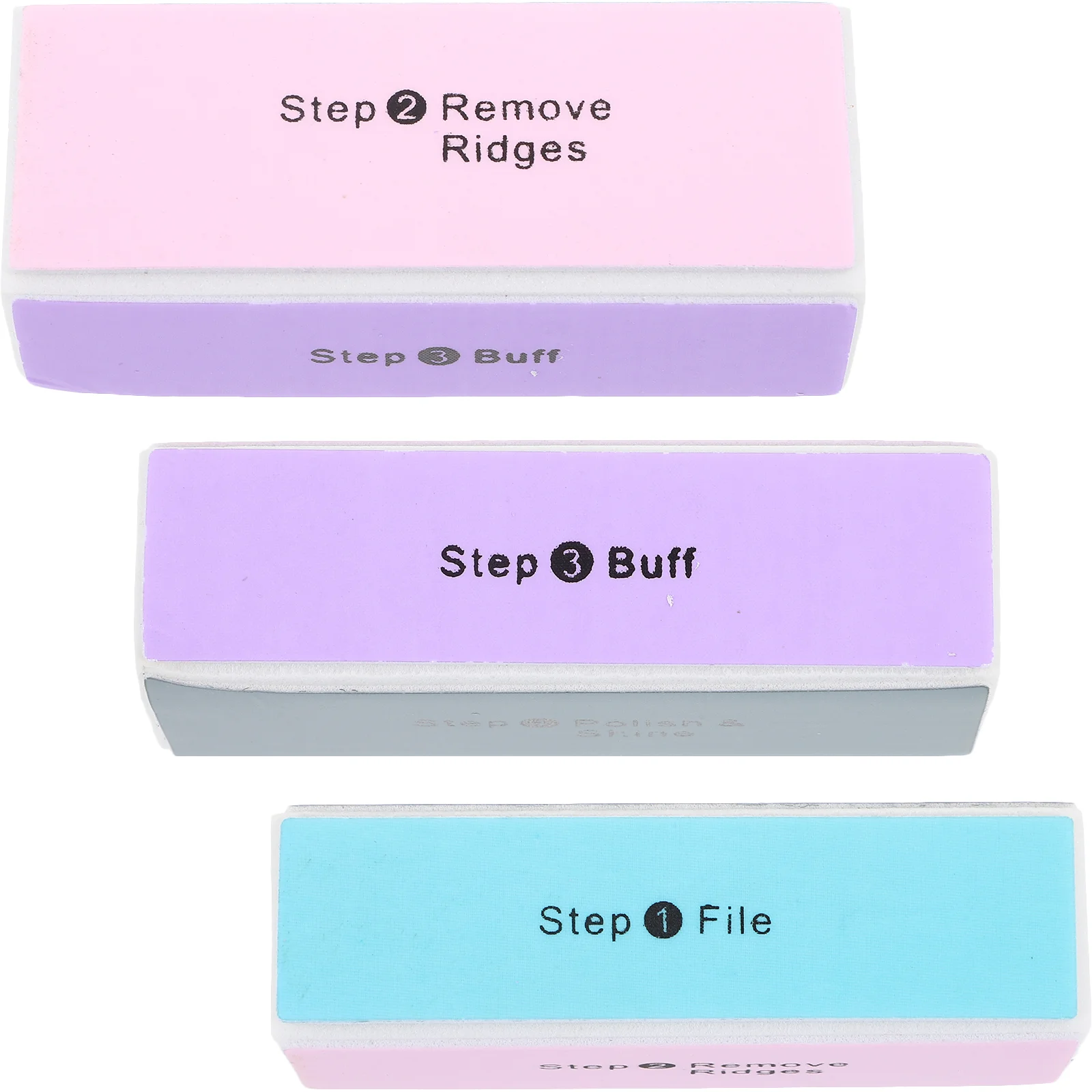 

3Pcs Manicure Files Nail Polishing Blocks Creative Nail Rasps DIY Nail Tools （Random Color） nail file