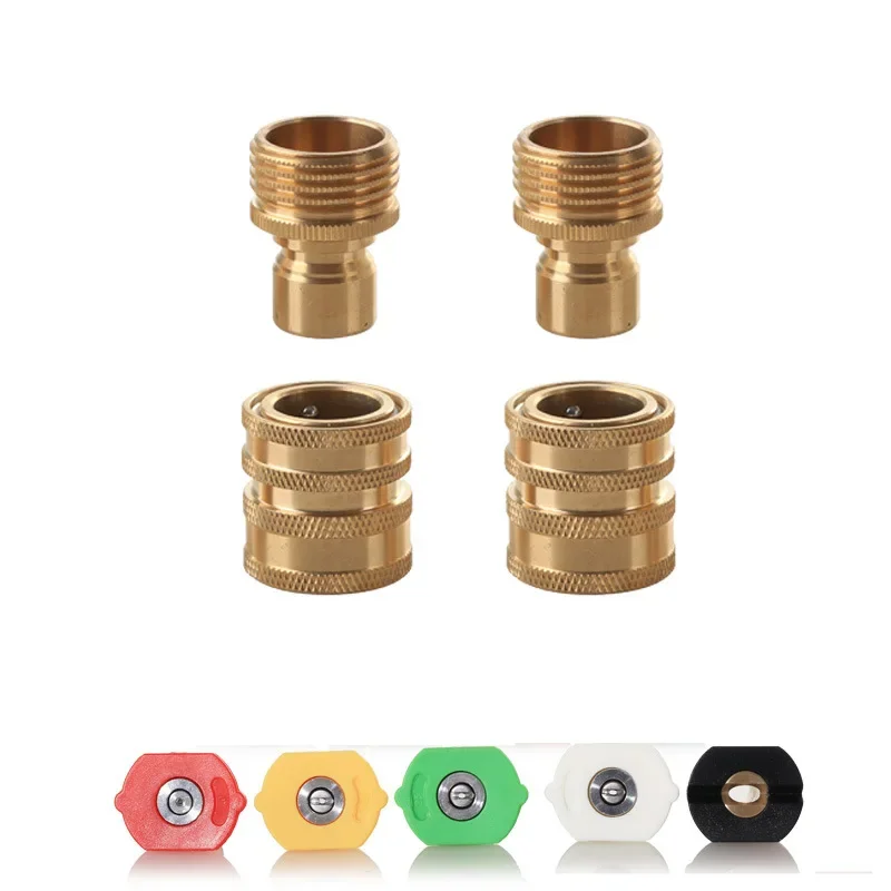 1 Pcs Car Washer Quick Connector High-pressure Water Tools Copper Male Adapter Fitting Car Cleaning Tools Accessories