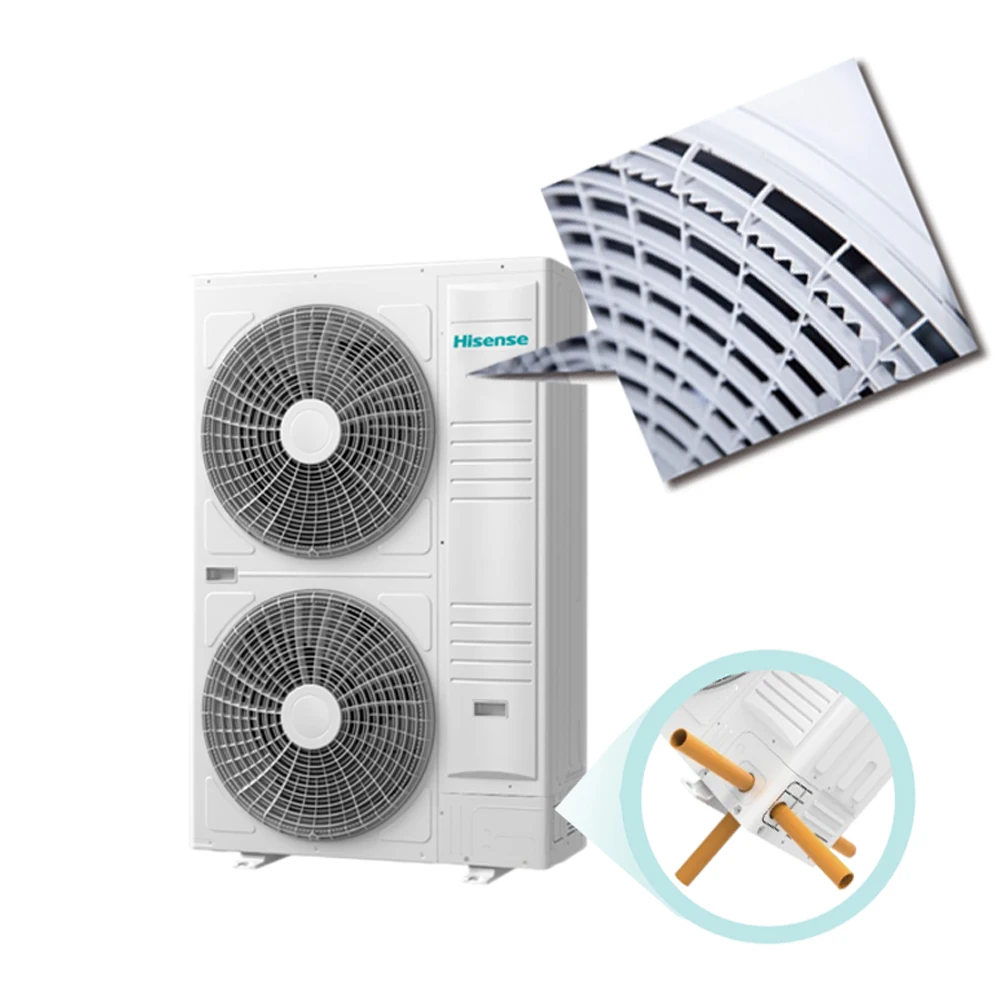 Flexible Air Supply and Return Hisense R410A 24000 Btu Multi Zone Split VRF System Heat Pump Central Air Conditioner