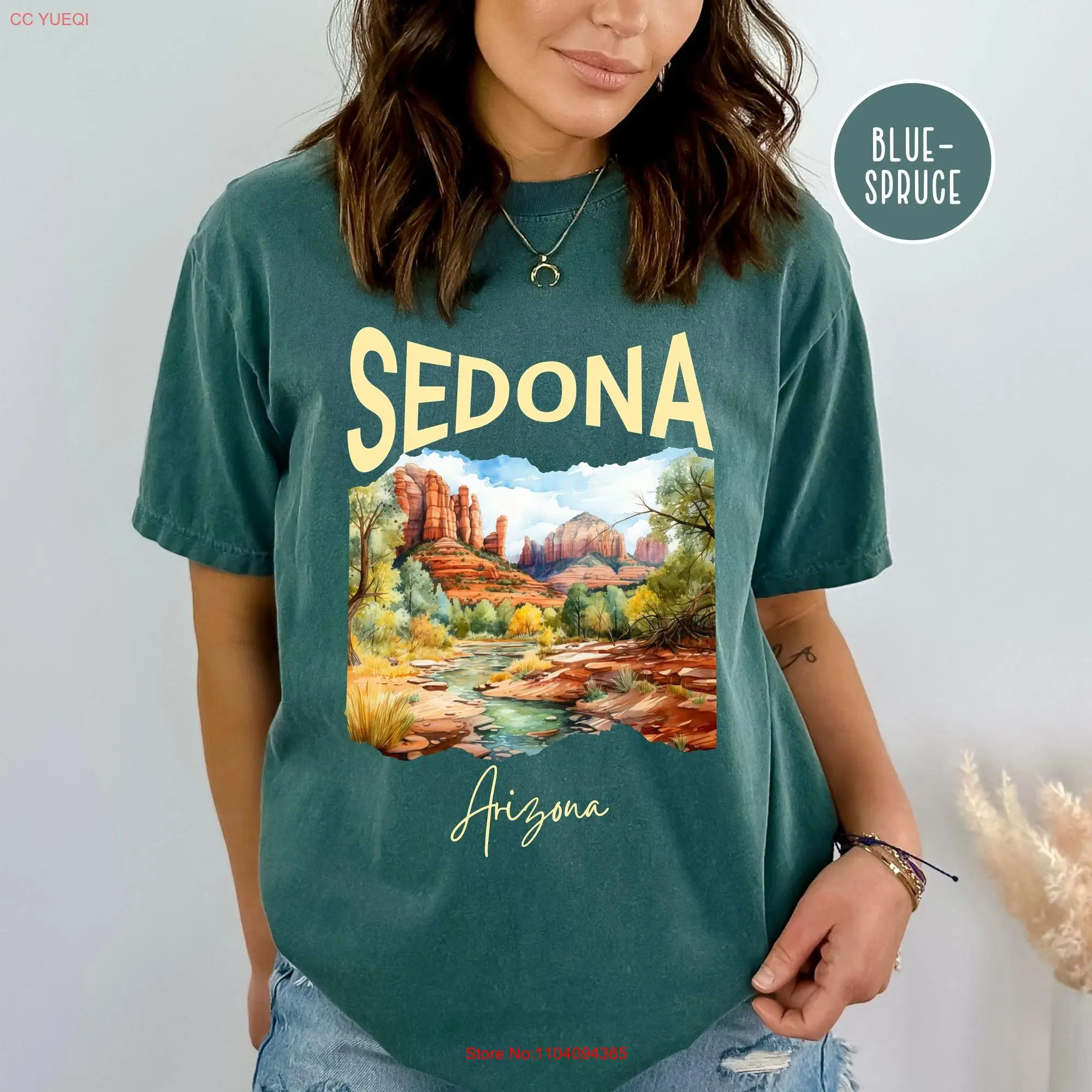 Sedona Arizonia Comfort Colors T Shirt Vacation GifT Slide Rock Park Red Rocks of Arizona Trip long or short sleeves