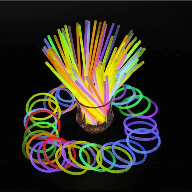 2024 New Party Glow Stick Accessories Connectors Headband Glasses Butterfly Bracelets Necklaces Neon Party Fluorescent Colors