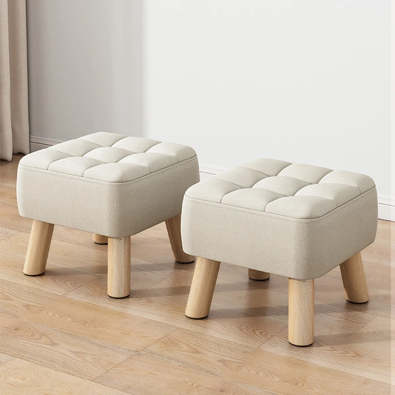 

Foot Rest Stool Small Shoes Living Room Low Stools Footstool Soft Bag Chair Mini Ottoman Footrest Wooden Stool Furniture