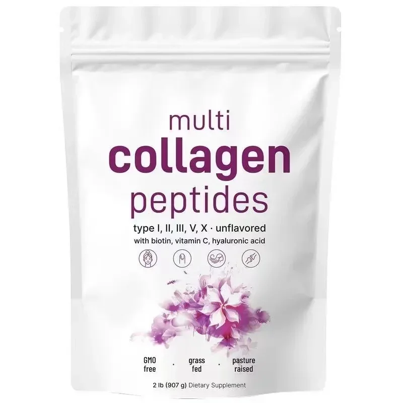 New 907G Multi Collagen Peptide Powder Tightens Skin Antiwrinkle Firmness Elasticity Moisturizes Skin