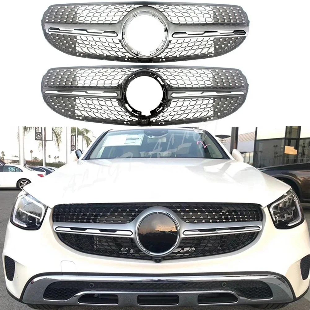 Car Front Racing Center Grille Facelift Upper Bumper Grill For Mercedes Benz W253 X253 GLC Class 2020 2021+ General