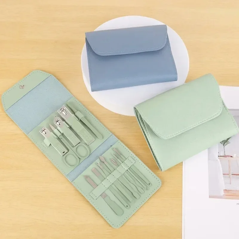Nagelknipser-Set, Matcha-Grün, 16-teilig, Beauty Nail Art Tool Clipper, Nageltrimmer, Pediküre, Messer, Nagelknipser-Set