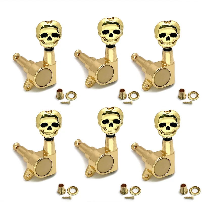 Sealed Guitar Tuning Pegs Chrome /Black/Gold Tuners for Acoustic/Electric Guitar 3+3 or 6 Inline String Winder Keys