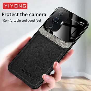 Case On Nova11 YIYONG Soft Frame Leather Texture PC Cover For Huawei Nova 11 11i 10 Pro 9 8 Nova9 Nova10 SE Nova11i Phone Cases