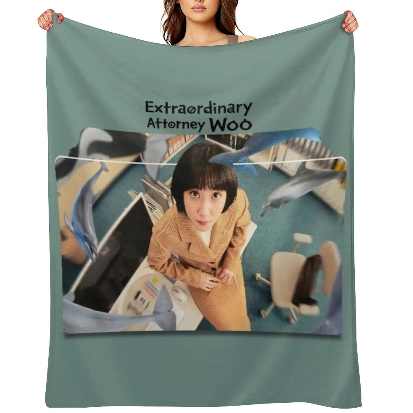 Couverture à carreaux vintage Extraordinary Attorney Woo, cadeau amusant, couverture lourde pour dormir