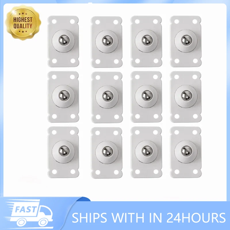 

12 шт. колесики для мебели, ролик из нержавеющей стали, самоклеящиеся колесики для мебели, универсальные колесики с сильной нагрузкой для дома