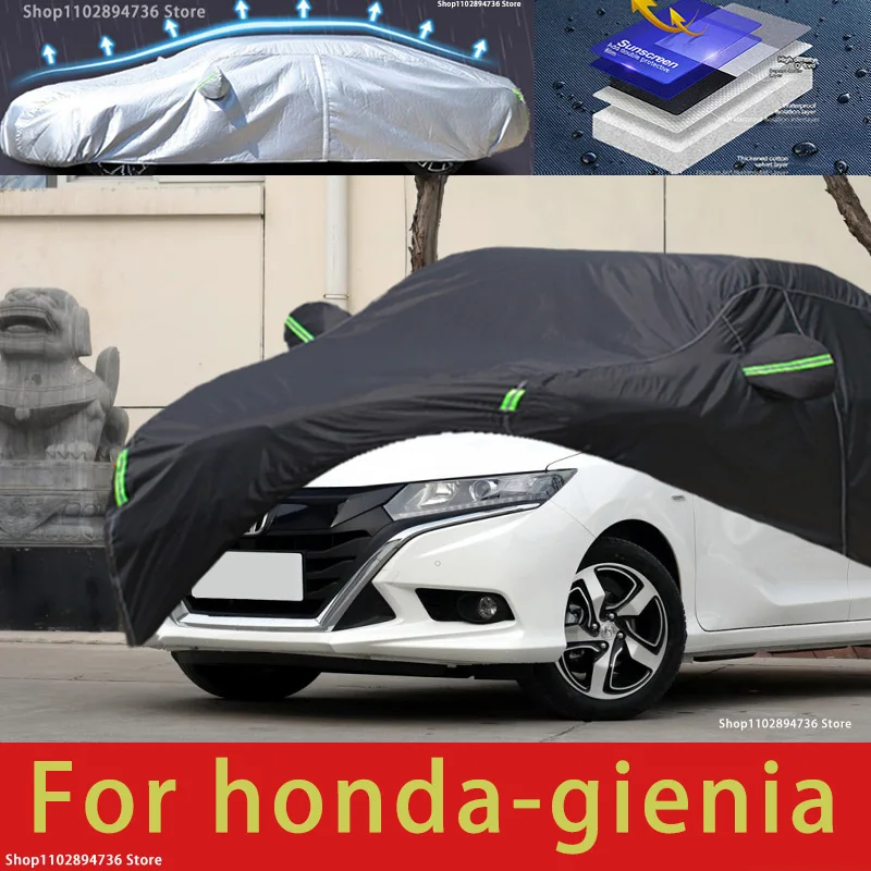 

For Honda Gienia Fit Outdoor Protection Full Car Covers Snow Cover Sunshade Waterproof Dustproof Exterior black car cover