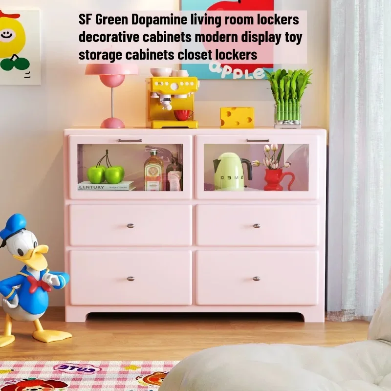Modern Display Cabinets Dopamine Drawer Craft Living Room Cabinets Pantry Coffee Meuble Rangement Mid Century Furniture