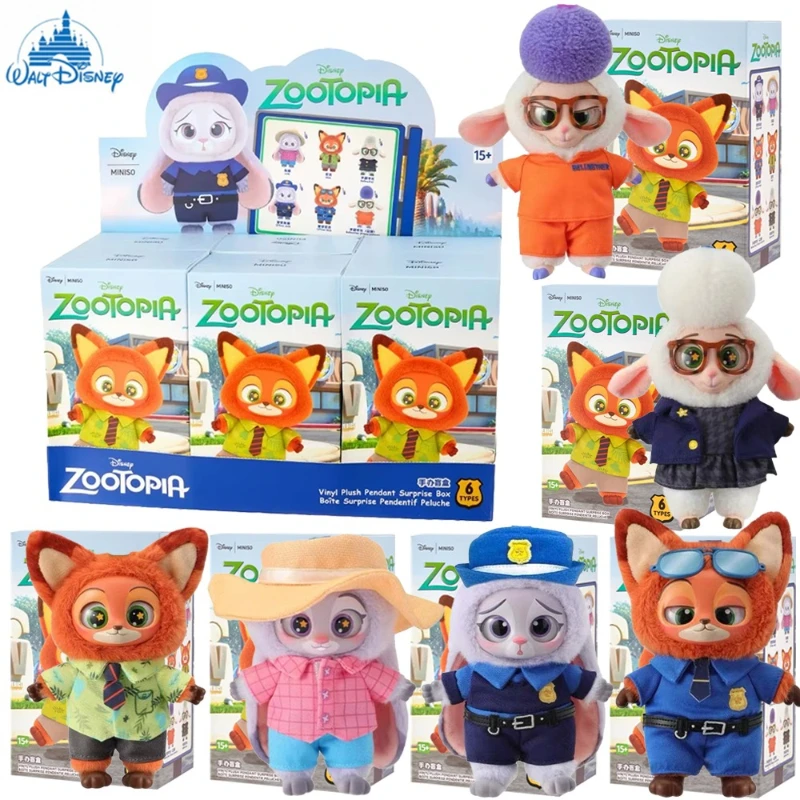 ديزني 2025 جديد Zootopia جودي أرنب نيك الثعلب الأغنام صندوق الغموض مايور تمثال أنيمي لعبة نموذج جمع صندوق أعمى هدايا الاطفال