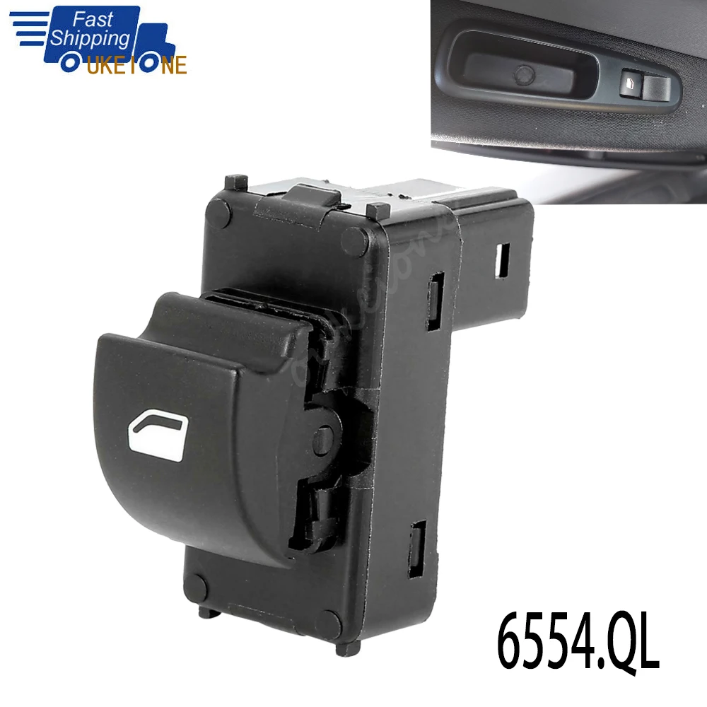 

Left Right Side Electric Power Window Glass Control Lifter Switch Button for For Citroen C4 Peugeot 207 Car Accessories 6554.QL
