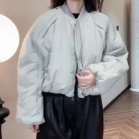 

New Arrival Womens Winter Coat Warm Embedded Cotton Short Jacket Korean Fashion Thickened Long Sleeve Outerwear