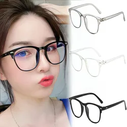 Anti Blue Transparent Computer Glasses Frame Women Men PC Frame Light Round Eyewear Blocking Glasses Optical Spectacle Eyeglass