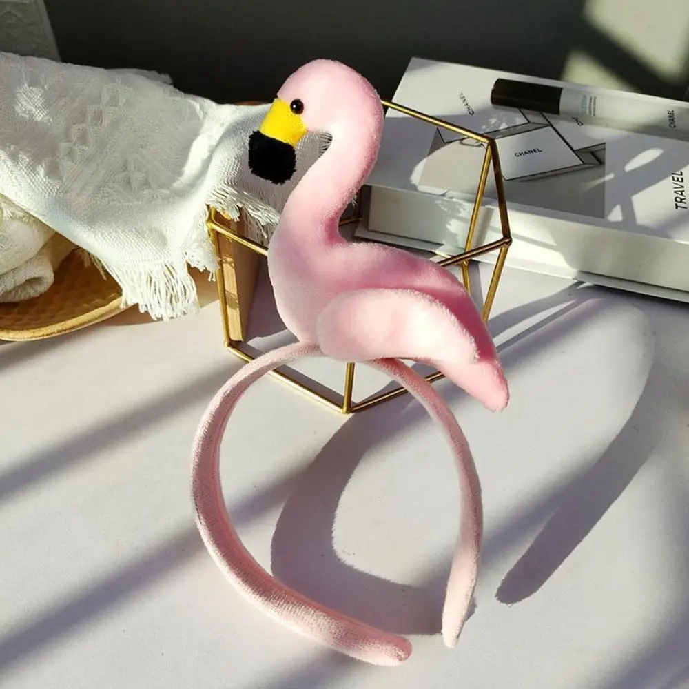 

Creative Animal Flamingo Headband Korean Style Hair Accessories Animal Hair Hoop Headpiece Wash Face Hair Hoop Outdoor