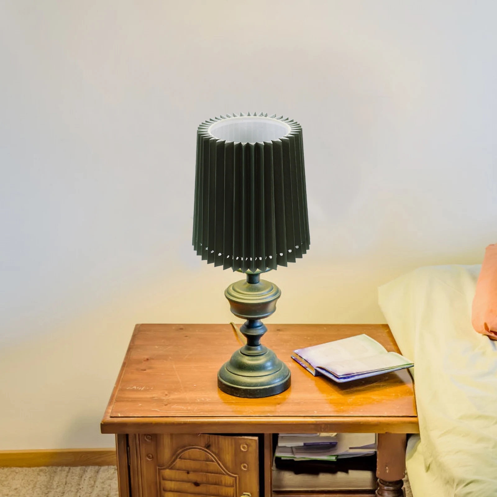 

Pleated Lampshade Replacement Small Cloth Lamp Shades For Table Floor Desktop Vintage Style Barrel Lampshade Decorative Light
