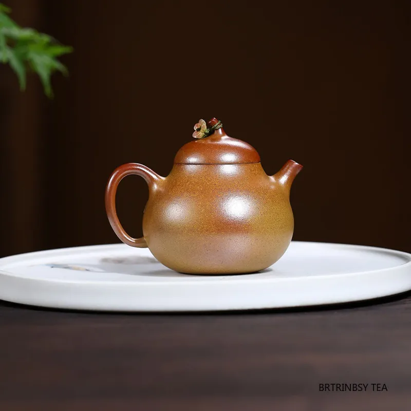 140ml Handmade Yixing Purple Clay Teapot Flower Pattern Zisha Tea Pot Tradition Beauty Kettle Chinese Household Teaware Tea Set